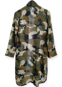 Camouflage Sheer Longline Shirt (Woman)