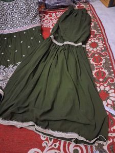 Elegant Green Anarkali Suit Set