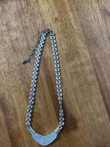 Sparkling Silver Statement Necklace