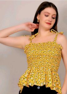 Floral Yellow Top