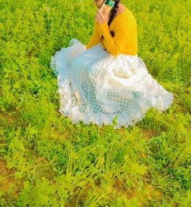 Long Skirt With Woolen Top