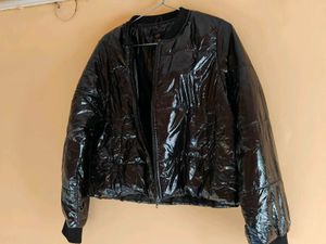 Zink London Black Puffer Bomber Jacket