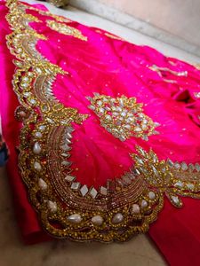 original mirror work heavy saree with blouse