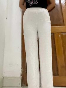 White Straight Pants