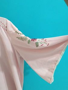 Peach Embroidered Top