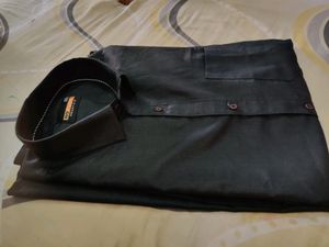 No Fuss Smart Fit Black Full Sleeves Shirt
