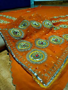 heavy handwork  saree