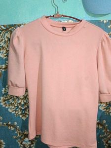 Blush Pink Puff Sleeve Top
