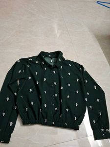 Panda Print Button-Down Shirt