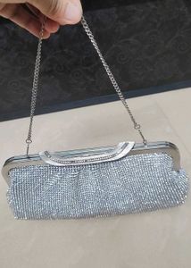 Silver Rhinestone Clutch............