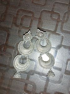 Silver Jhumka Earrings