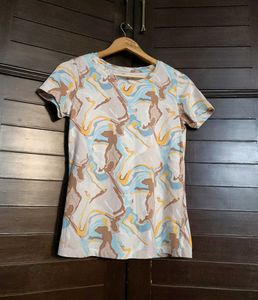 Homey Women Printed Cotton Casual Tshirt