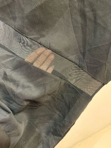 Mesh Panel Black Mini Dress