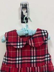 RED PLAID GIRLS DRESS