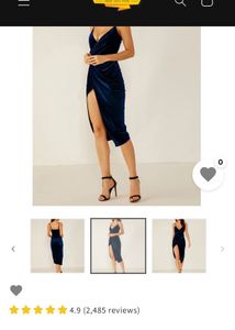 Royal Blue Mini Dress Back Zip Velvet