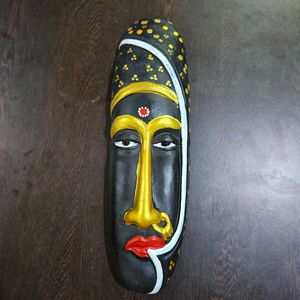 Terracotta Tribal Couple Face Decorative Wall Hang