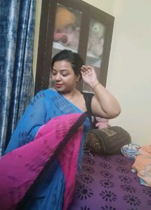 Blue & Pink Saree