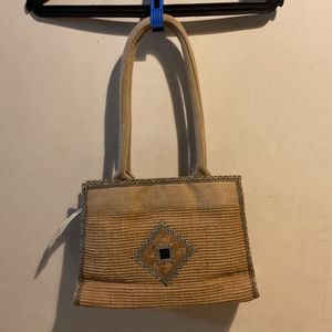 Vintage Jute Shoulder Bag