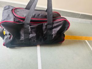 Ranjit Rocky Black &amp; Red Duffle Bag With Wheels