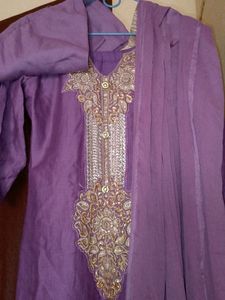 Purple kurta set