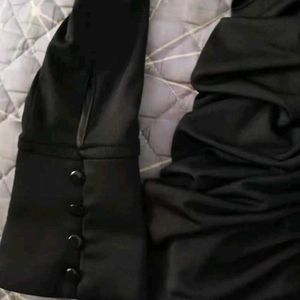 Luxury High Fashion Runway Black Mini Dress