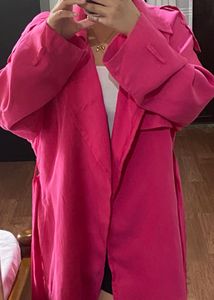 Stylish Pink Trench Coat