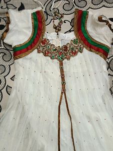 Anarkali Stone Work layered Kurta Set