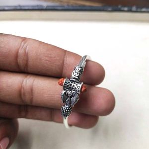 Pure Silver Rudraksh Shiv Kada for Kids