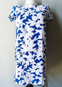 White Knee-Length Shift Dress