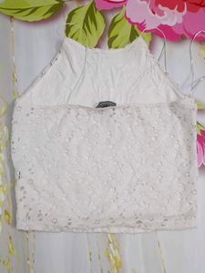 (551)Lace Halter Top