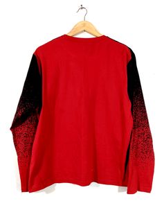 Red &amp; Black Sweatshirt Dot Print