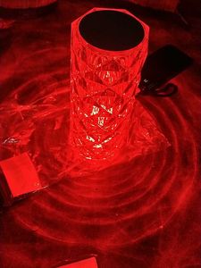 Rose Diamond Table Lamp USB charging Touch Light