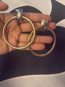 Hammered Gold Hoop Earrings