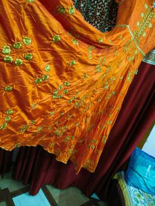 Orange Anarkali Dress