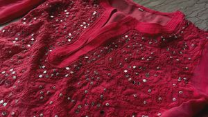 Pink Embroidered Kurti
