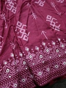 Maroon Printed Dress