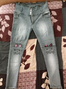 Cute Kitty Cat Jeans