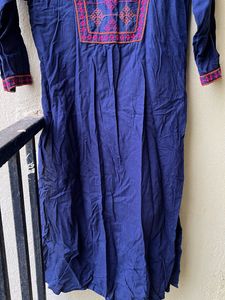 Beautiful 😍 Embroidered Blue Kurta 🤍