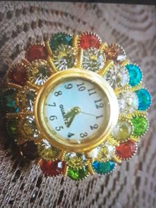 Colorful Gemstone Ring Watch