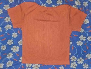 Peach Square Neck Top