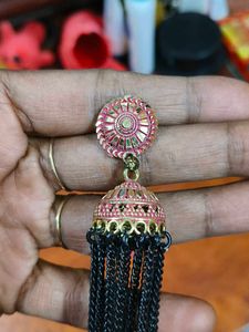Long Black Jhumka