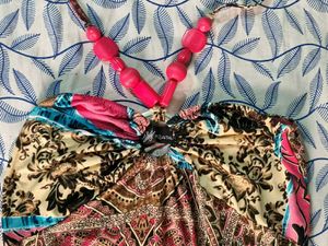 2000s y2k sleeveless multicolor stretchable top