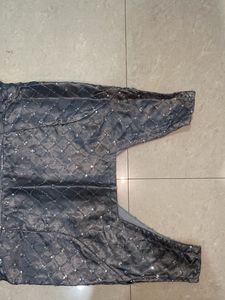 Elegant Grey Embellished Gown and chunri