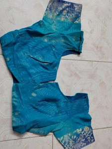 Blue Striped Saree