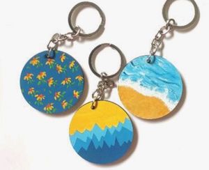 CUSTOMISED MANDALA ART HAND PAINTED KEYCHAINS🎀