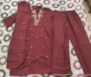 Elegant Embroidered Kurta Set with Dupatta