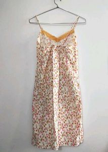 Cotton Net Floral Nighty