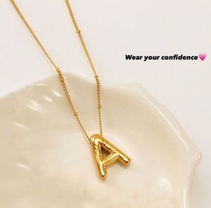 Gold Initial 'A' Bubble Letter Chain🎀