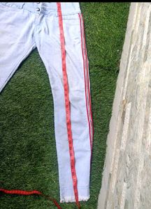 Striped Denim Jeans