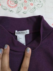 Purple Sleeveless Crop Top